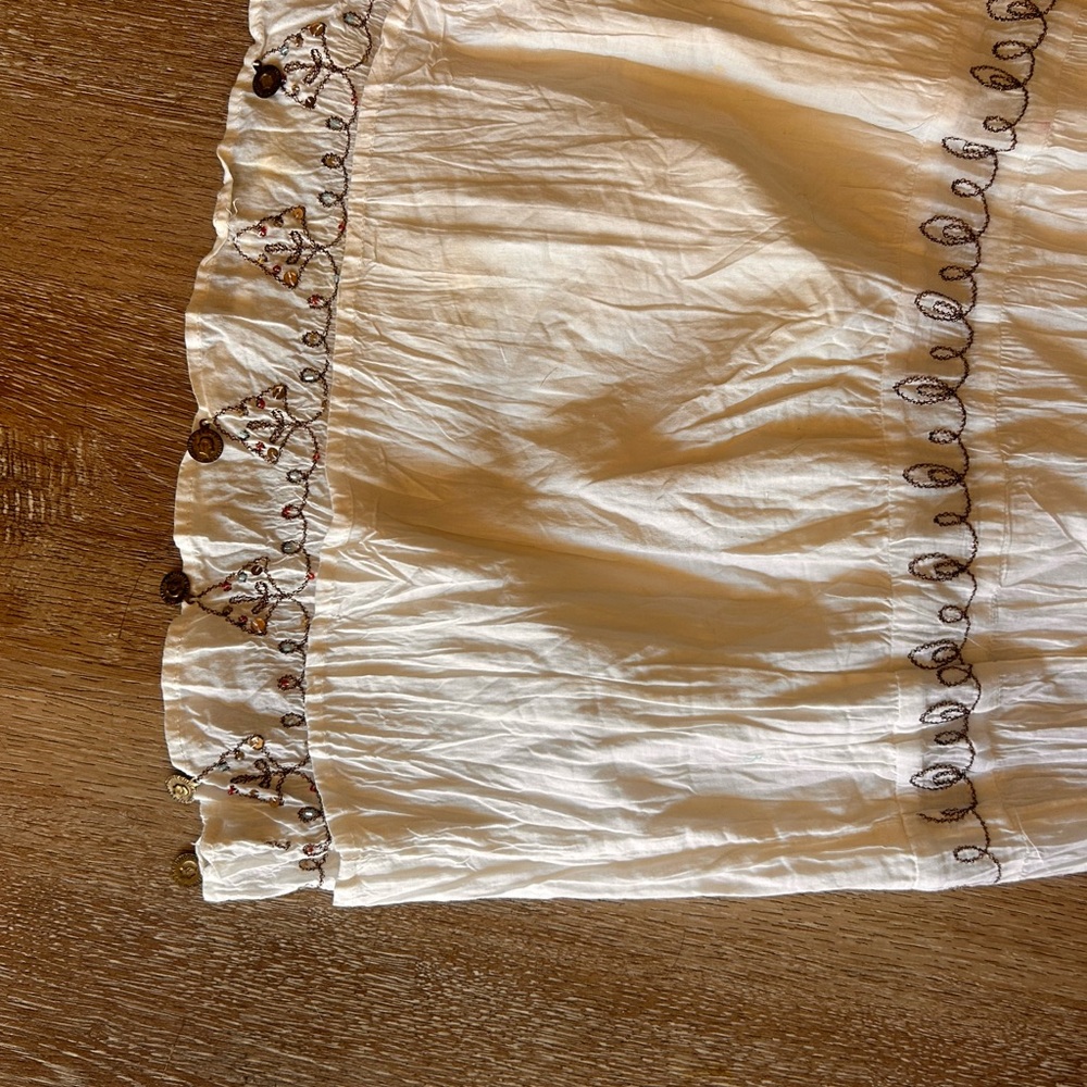 Free People Cream Maxi Skirt with Embellishments - Picture 3 of 5